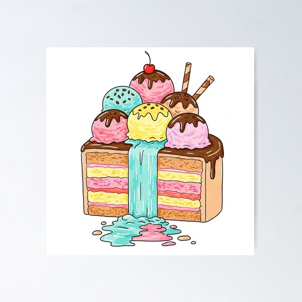 Item preview, Painting: Ice Cream Cake designed and sold by Tonphiarts.