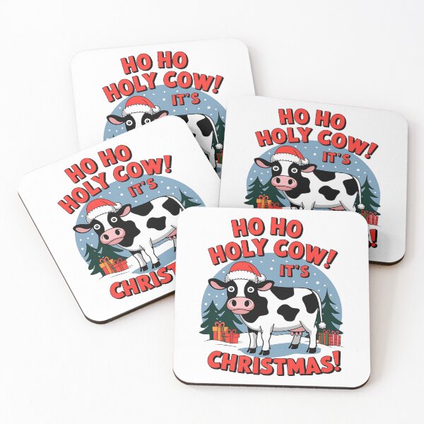 Item preview, Holy Cow It’s Christmas – Funny Holiday Animal Pun Design designed and sold by Evolved Ape.