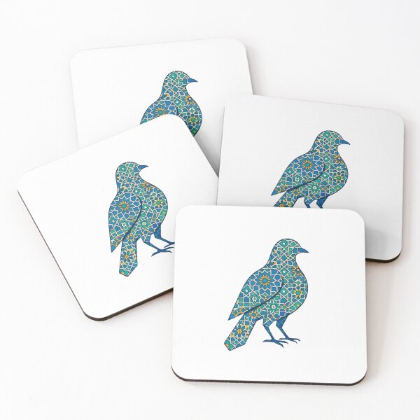 Item preview, Mosaic Dove – Moroccan Zellige Pattern Bird designed and sold by fusiondesignsstudio.