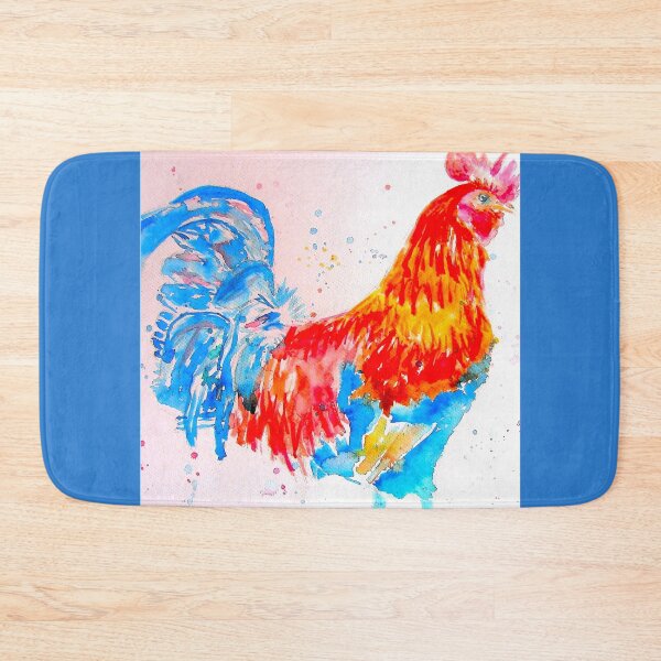 Item preview, Red Rooster Watercolor Painting Chicken Amazing Bright Colourful Splash designed and sold by Sarah  Rajkotwala.