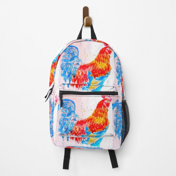 Item preview, Red Rooster Watercolor Painting Chicken Amazing Bright Colourful Splash designed and sold by Sarah Rajkotwala.