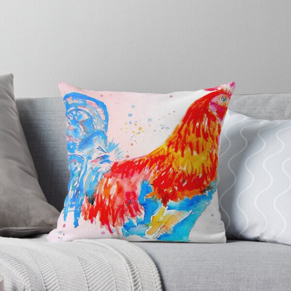Item preview, Red Rooster Watercolor Painting Chicken Amazing Bright Colourful Splash designed and sold by Sarah  Rajkotwala.