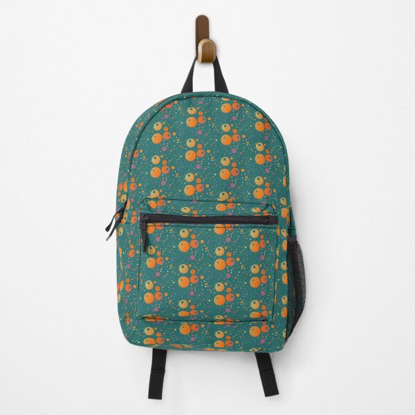 Item preview, Dark grey blue orange original dot pattern | deep gray blue brown polka dots designed and sold by lausn.