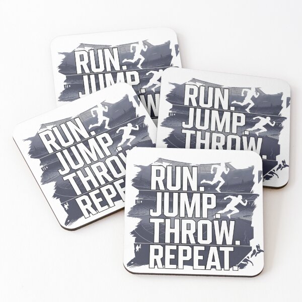 Item preview, Run Jump Throw Repeat – Motivational Track & Field Design designed and sold by Evolved Ape.