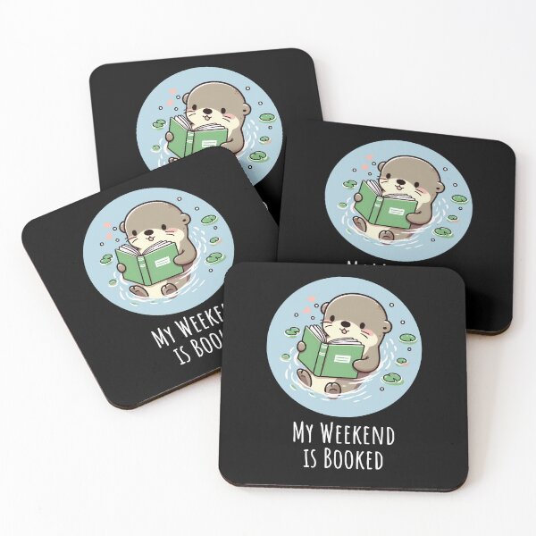Item preview, Kawaii Otter Reading – My Weekend is Booked designed and sold by Dino-Lune.