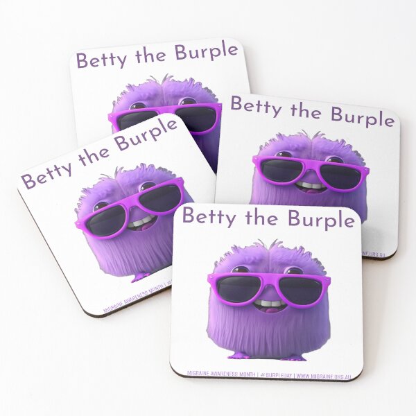 Artikelvorschau, Betty die Burple entworfen und verkauft von Migraine Australia.