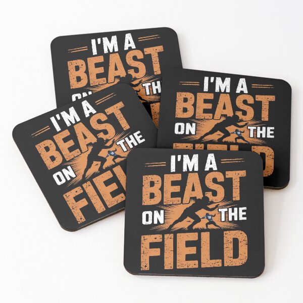 Item preview, I Am a Beast on the Field – Motivational Sports Design designed and sold by Evolved Ape.