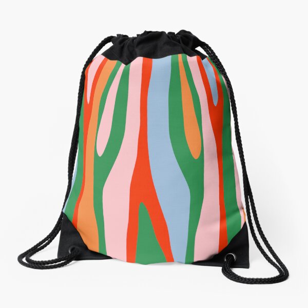 Aperçu de l'œuvre Motif multicolore moderne à rayures sauvages abstraites, audacieuses et colorées créée et vendue par kierkegaard.
