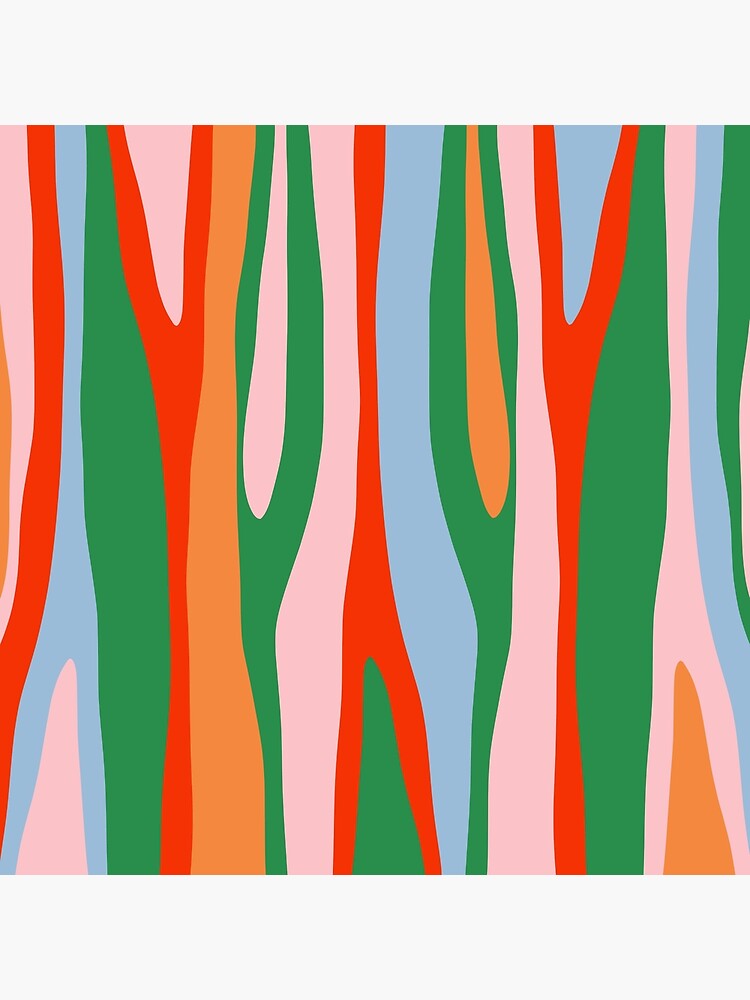 Thumbnail 4 of 4, Pillow, Bold and Colorful Abstract Wild Stripes Modern Multicolor Pattern designed and sold by kierkegaard.