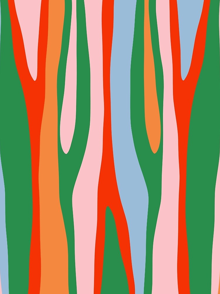 Thumbnail 3 of 3, Scarf, Bold and Colorful Abstract Wild Stripes Modern Multicolor Pattern designed and sold by kierkegaard.