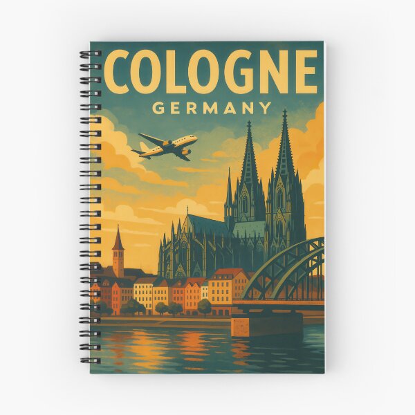Item preview, Traveling COLOGNE Germany - Vintage Poster and Greeting Card designed and sold by Earth Celebration Designs.