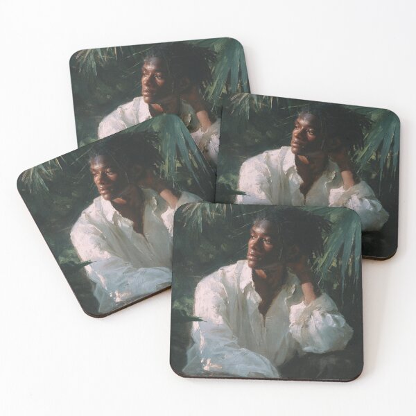 Item preview, Handsome Black Man Portrait Moody Tropical African American designed and sold by trajeado14.