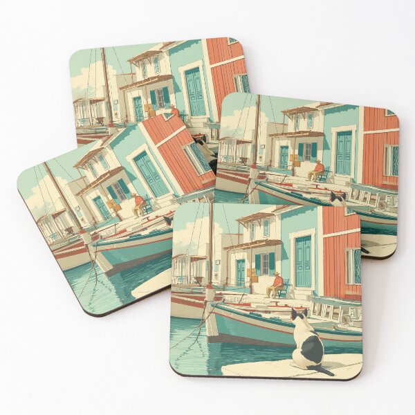 Item preview, Greek Harbor Cat Serenity designed and sold by junkydotcom.