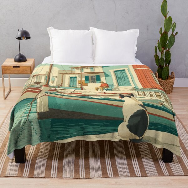 Item preview, Greek Harbor Cat Serenity designed and sold by junkydotcom.