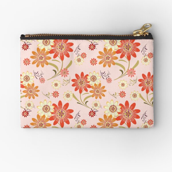 Passionflower- orange Zipper Pouch