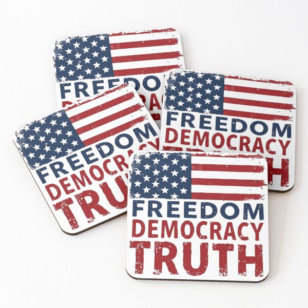 Item preview, Freedom Democracy Truth – Patriotic American Flag Political Design designed and sold by haitrieuic96.
