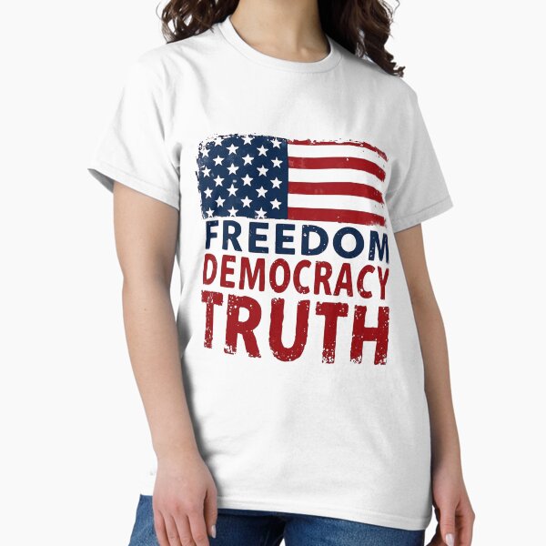 Item preview, Freedom Democracy Truth – Patriotic American Flag Political Design designed and sold by haitrieuic96.
