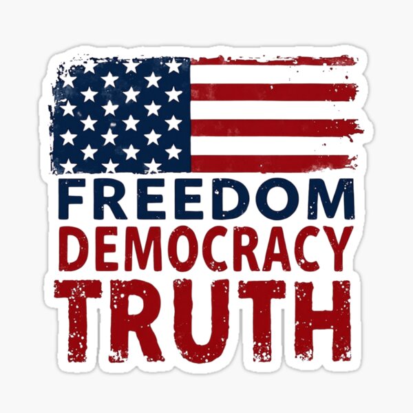 Artikel-Vorschau von Freiheit Demokratie Wahrheit – Patriotisches politisches Design der amerikanischen Flagge, designt und verkauft von haitrieuic96.