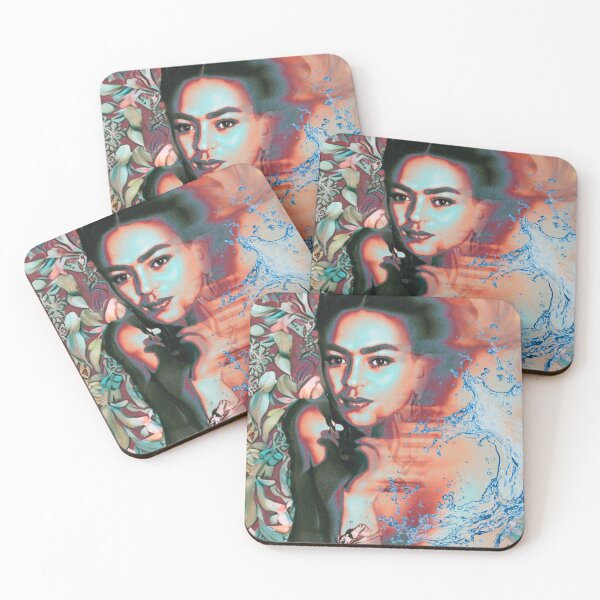 Item preview, Frida Kahlo Dreamscape Portrait / Surreal Art for Cushion & Wall Prints designed and sold by Melodious_Hues.