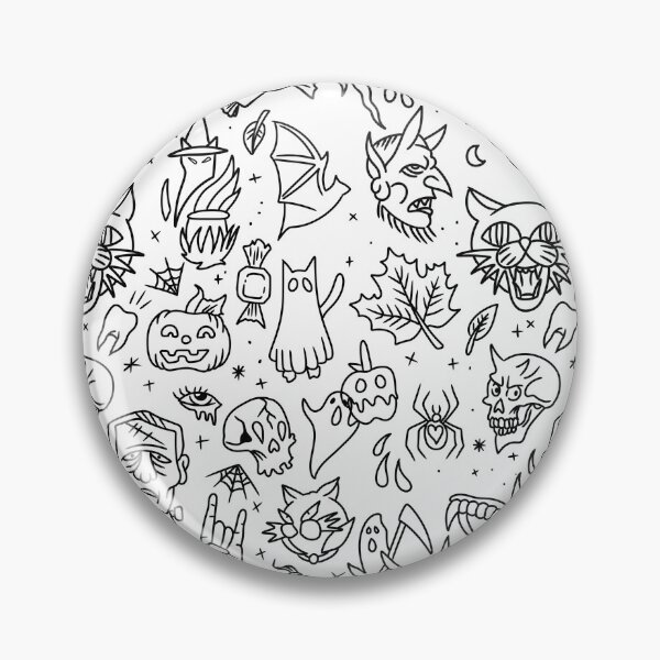 Item preview, Spooky Tattoo Flash  designed and sold by Buntrockstore.