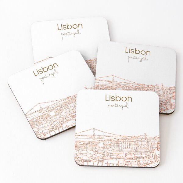 Item preview, Bridge Lisbon Portugal line art designed and sold by SoupSouka.