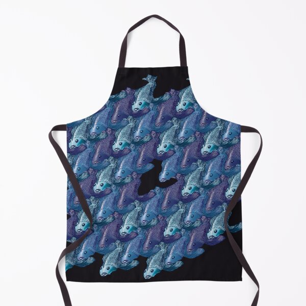 Item preview, The missing piece: Blue Fish Tessellation – Escher-Inspired Geometric Art designed and sold by Richards little art shop.