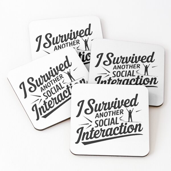 Item preview, I Survived Another Social Interaction – Introvert Humor Design designed and sold by Evolved Ape.