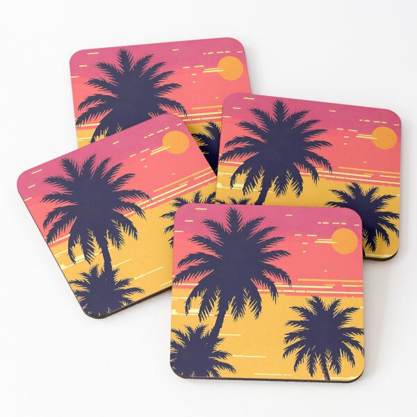 Item preview, Palm Trees and Sunset Illustration Design 4 designed and sold by Domo-Design.