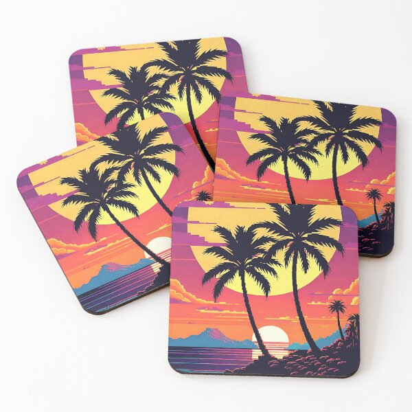 Item preview, Palm Trees and Sunset Illustration Design 5 designed and sold by Domo-Design.