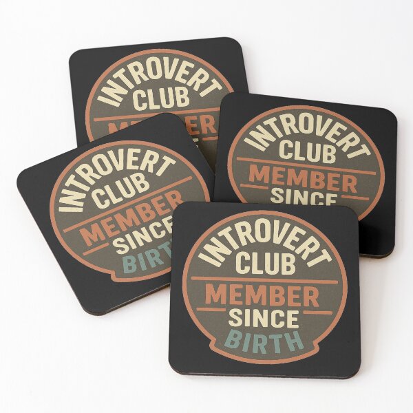 Item preview, Introvert Club Member Since Birth Retro Badge Design designed and sold by ChalaDesign.