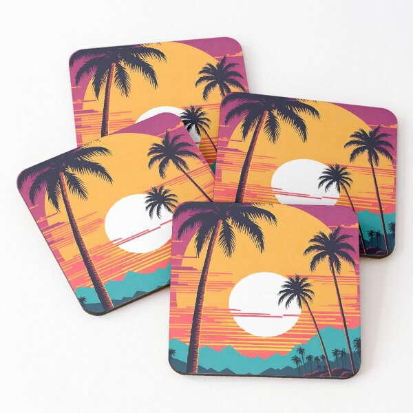 Item preview, Palm Trees and Sunset Illustration Design 6 designed and sold by Domo-Design.