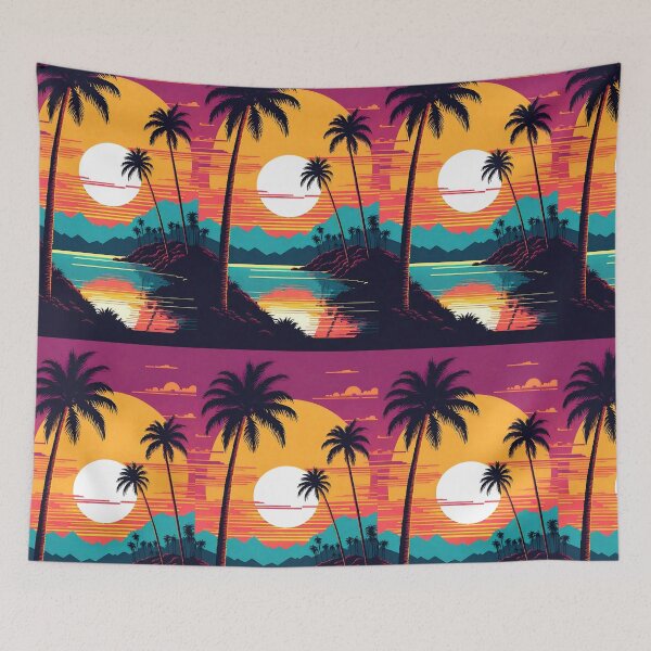 Item preview, Palm Trees and Sunset Illustration Design 6 designed and sold by Domo-Design.