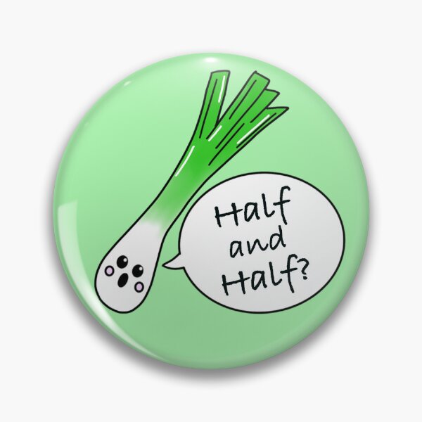 Item preview, Llewelyn the Welsh Leek asking ”Half and Half?” designed and sold by Studio Lisa Jayne.