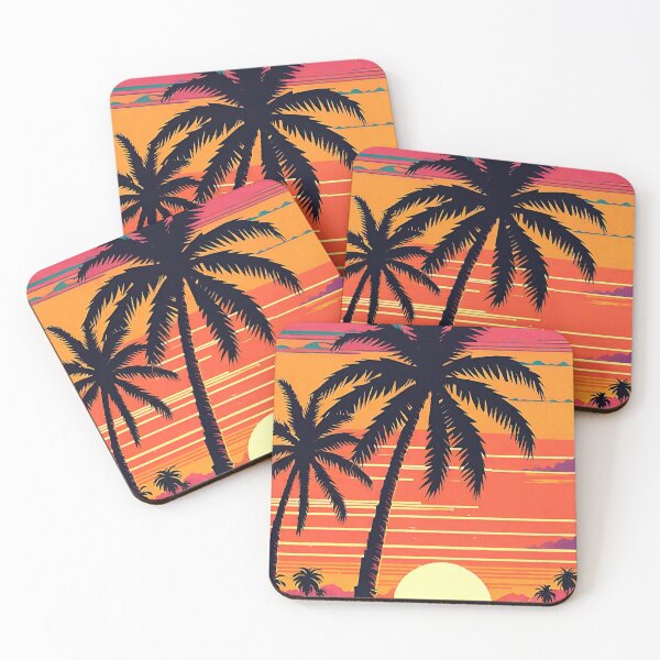 Item preview, Palm Trees and Sunset Illustration Design 7 designed and sold by Domo-Design.