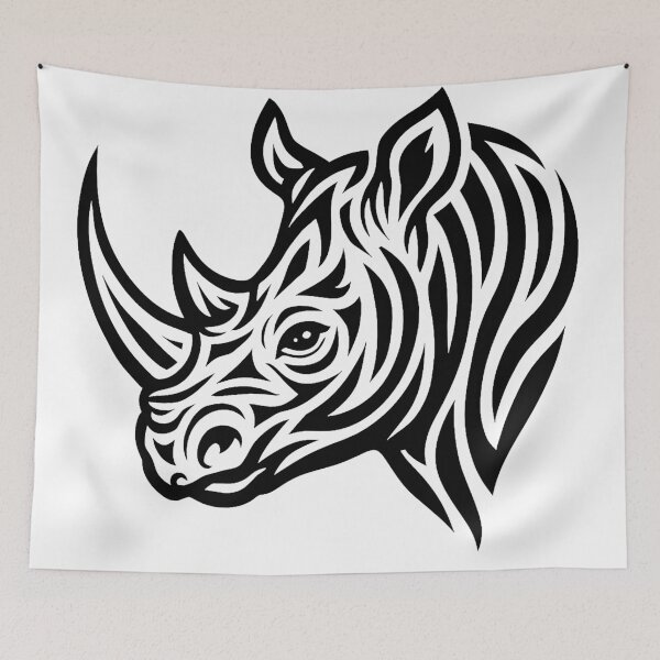 Item preview, Tribal rhino designed and sold by SpectrumShine.