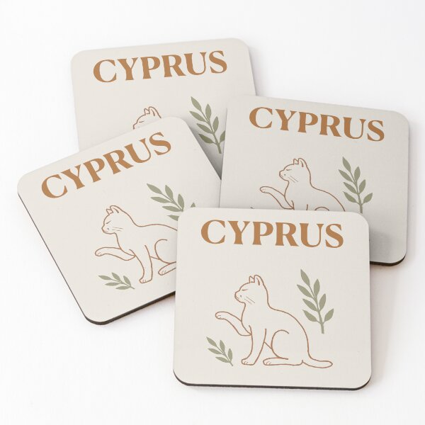 Item preview, Cyprus – Island of Cats Tote Bag & Sticker | Minimal Cat with Olive Branch Design designed and sold by CreationbyNiki.