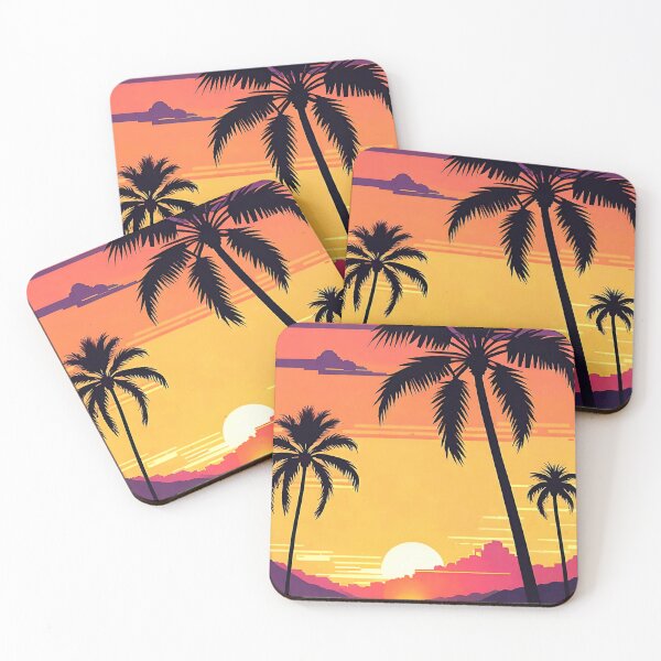 Item preview, Palm Trees and Sunset Illustration Design 8 designed and sold by Domo-Design.