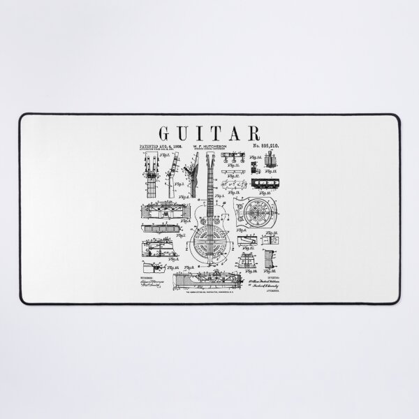 Item preview, Guitar Guitarist Musical Instrument Musician Vintage Patent designed and sold by GrandeDuc.