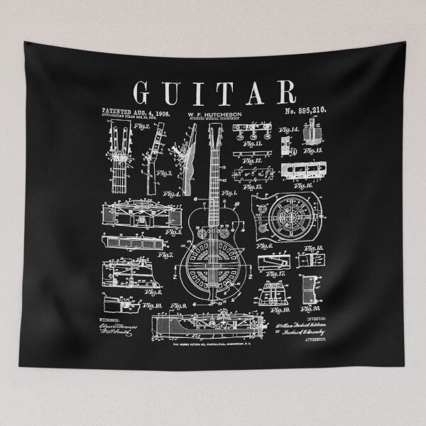 Item preview, Guitar Guitarist Musical Instrument Musician Vintage Patent designed and sold by GrandeDuc.