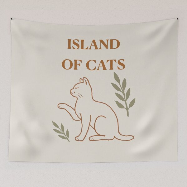 Item preview, Cyprus – Island of Cats Tote Bag & Sticker | Minimal Cat with Olive Branch Design designed and sold by CreationbyNiki.