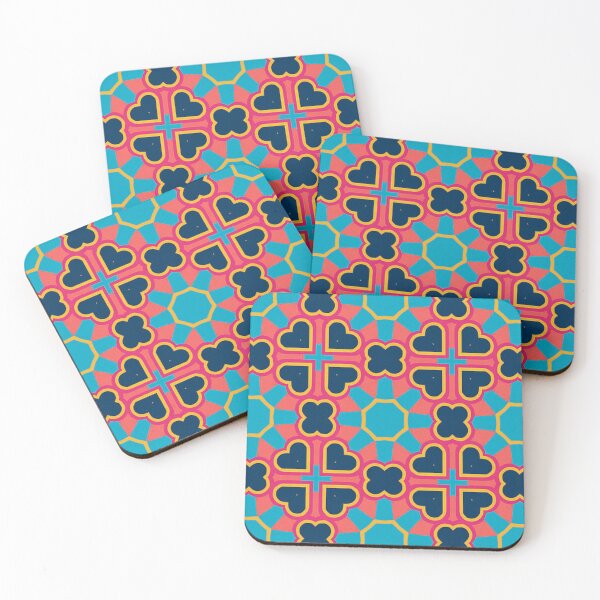 Item preview, Heartful Kaleidoscope in Coral and Navy designed and sold by Zilpa’s Prints.