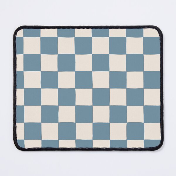 Item preview, Wavy Check Sky Blue & Cream – Hand Drawn Modern Checkerboard designed and sold by MaddaMom.