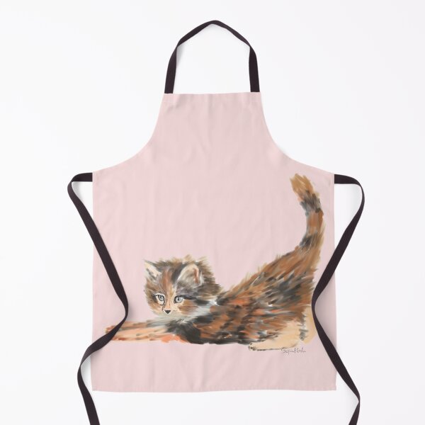 Item preview, A stretching calico kitten designed and sold by SoupSouka.