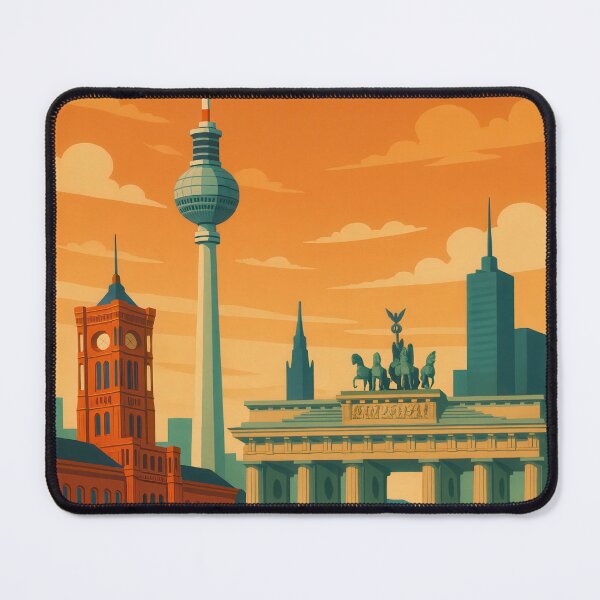 Item preview, Travelling Berlin Germany Poster and Greeting Card designed and sold by Earth Celebration Designs.