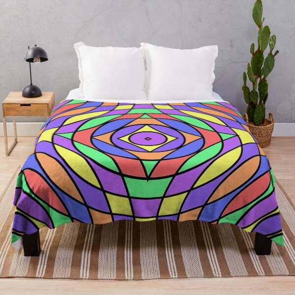 Item preview, "Crossing rainbows" - a colorful pattern Trippy Rainbow Pattern – Psychedelic Optical Illusion Art for Duvets & Decor, screens, blankets designed and sold by PunArtistry.