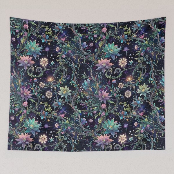 Item preview, Dragon Space Planets Flower Vine designed and sold by CoolPixels.