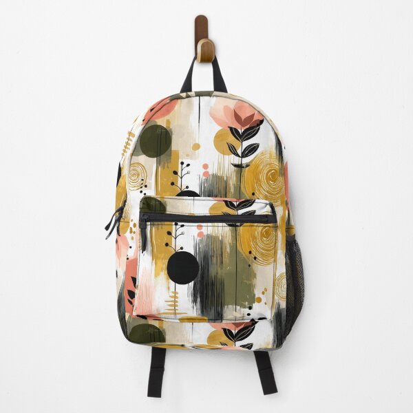 Item preview, Earth Bloom Rhythm – Expressive Abstract Florals in Sunset Tones designed and sold by Moisky Patterns.