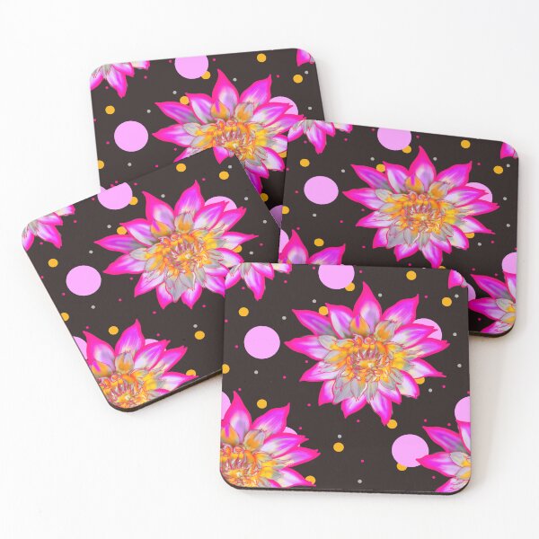 Item preview, floating dahlias designed and sold by NeonEye-Designs.