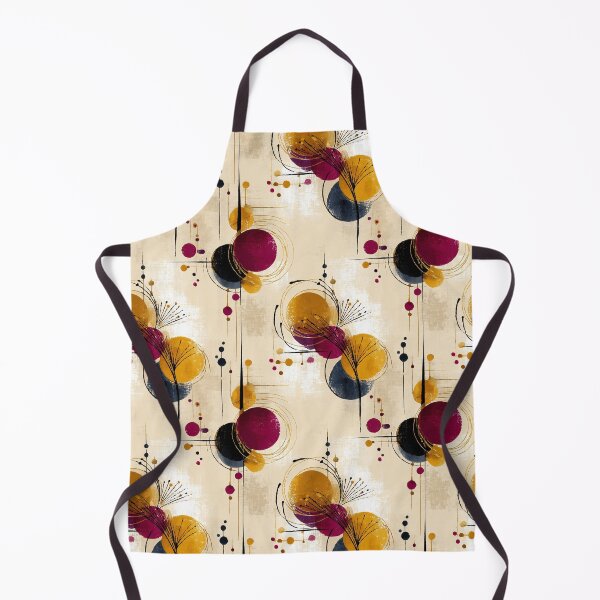 Item preview, Rhythmic Bloom – Abstract Bursts and Bold Circles in Ocher and Wine designed and sold by Moisky Patterns.