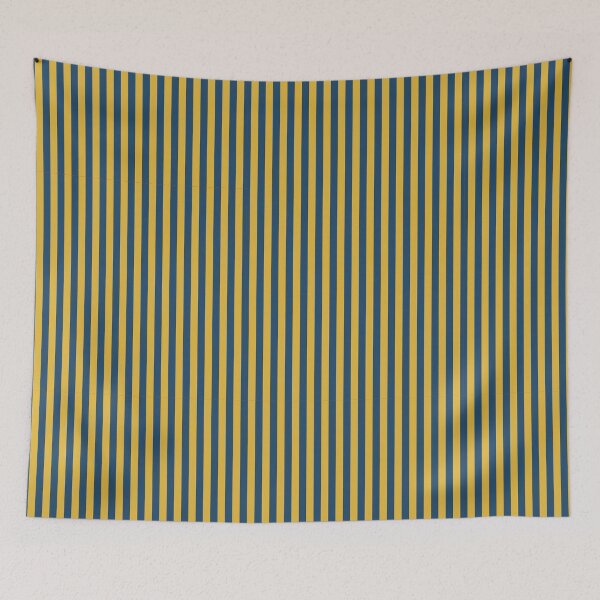 Item preview, Jewel Tone Stripes – Deep Navy & Golden Yellow Reversible designed and sold by The Cozy Stripe | Modern Textile Stories.